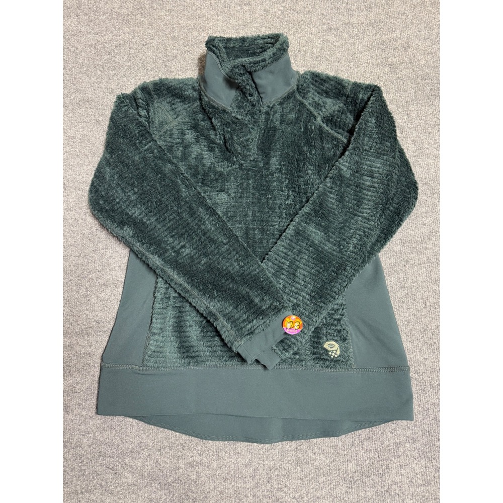 Mountain Hardwear Womens Polartec Fleece Pullover Sweater Green Solid Small